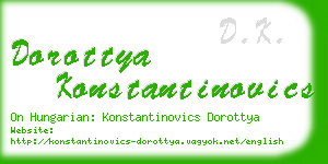 dorottya konstantinovics business card